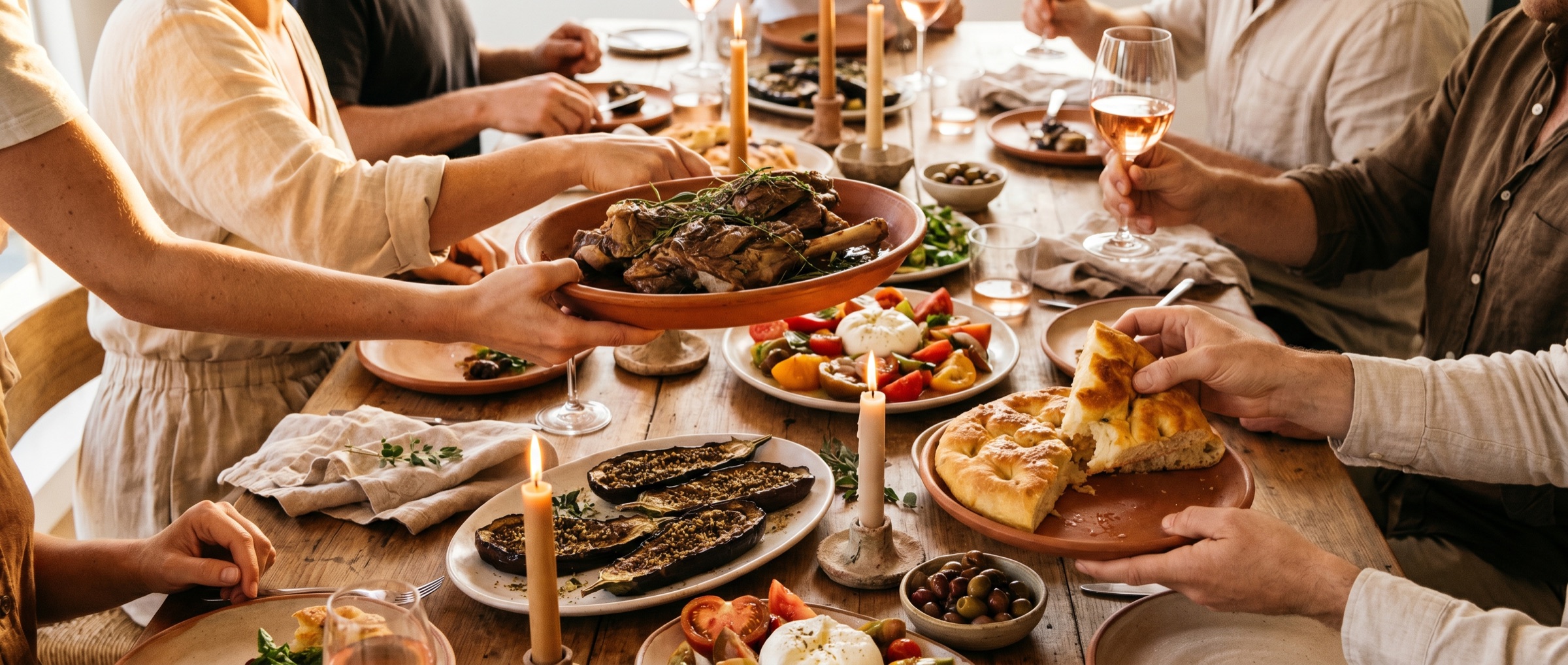 Spread across the table