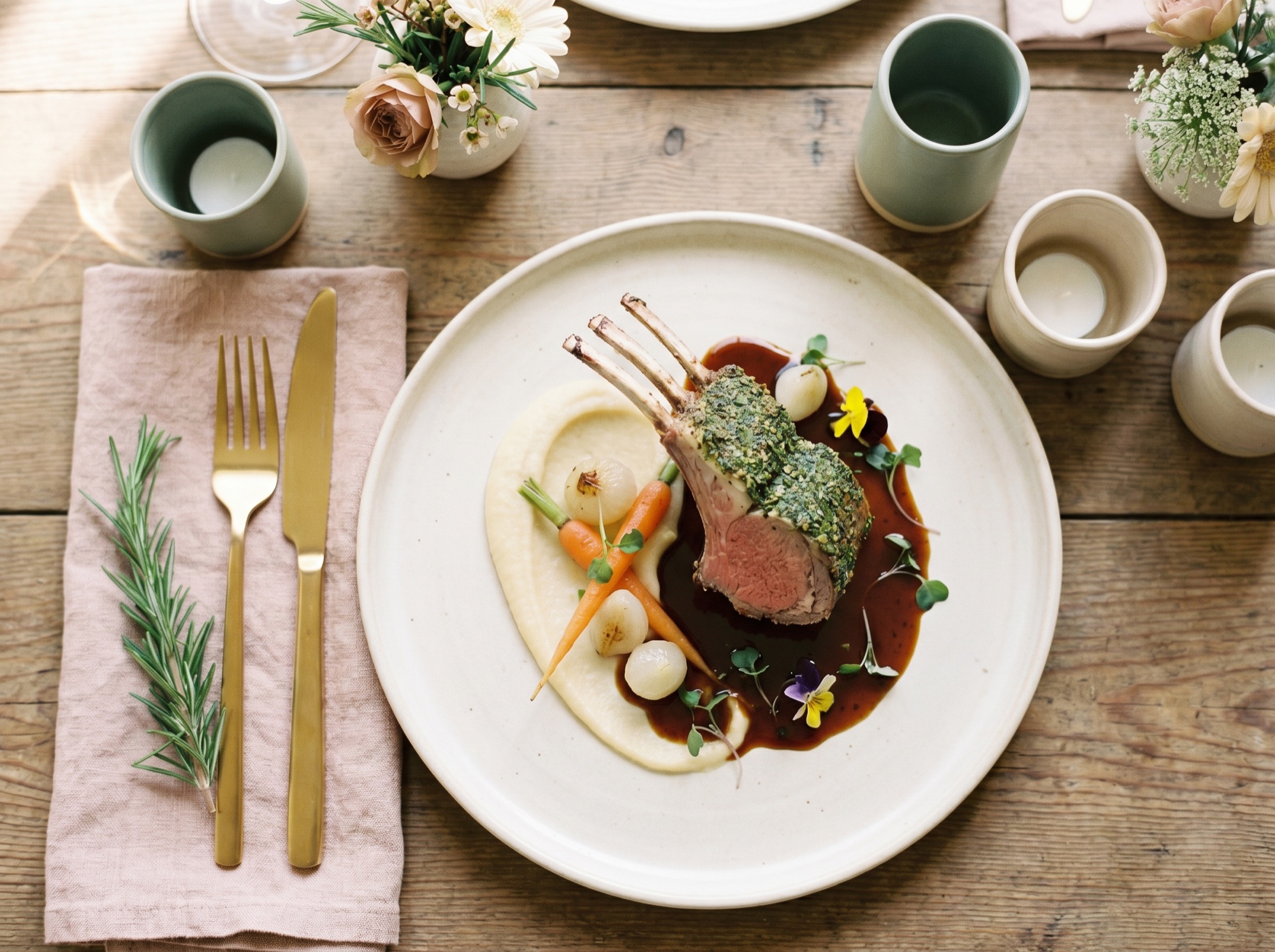 A plated wedding course