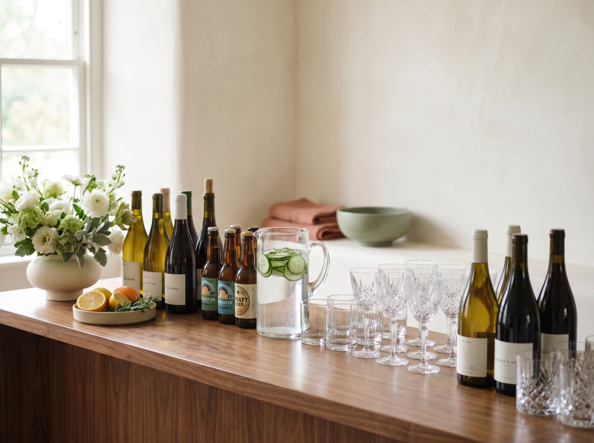 A drinks station