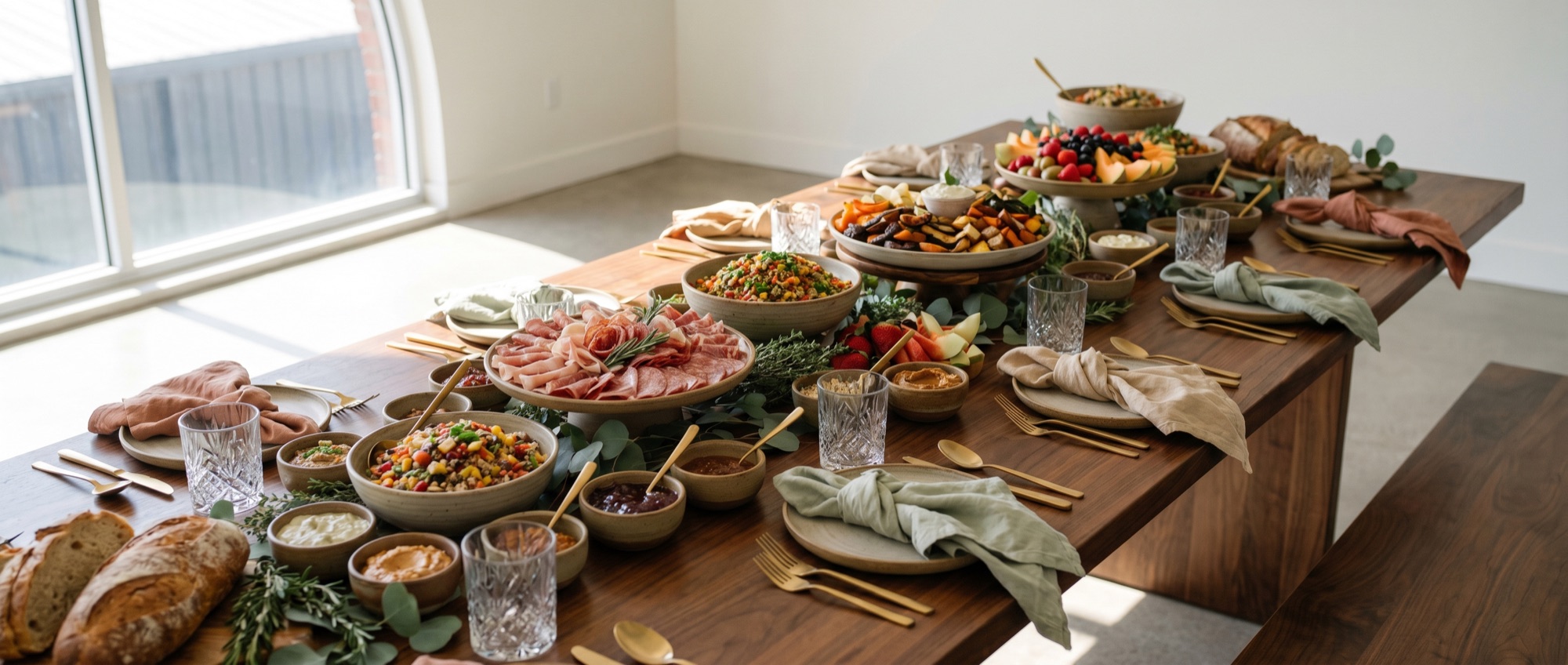 An elegant catering presentation